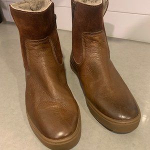 Frye Brown Leather and Suede Women's Ankle Boot